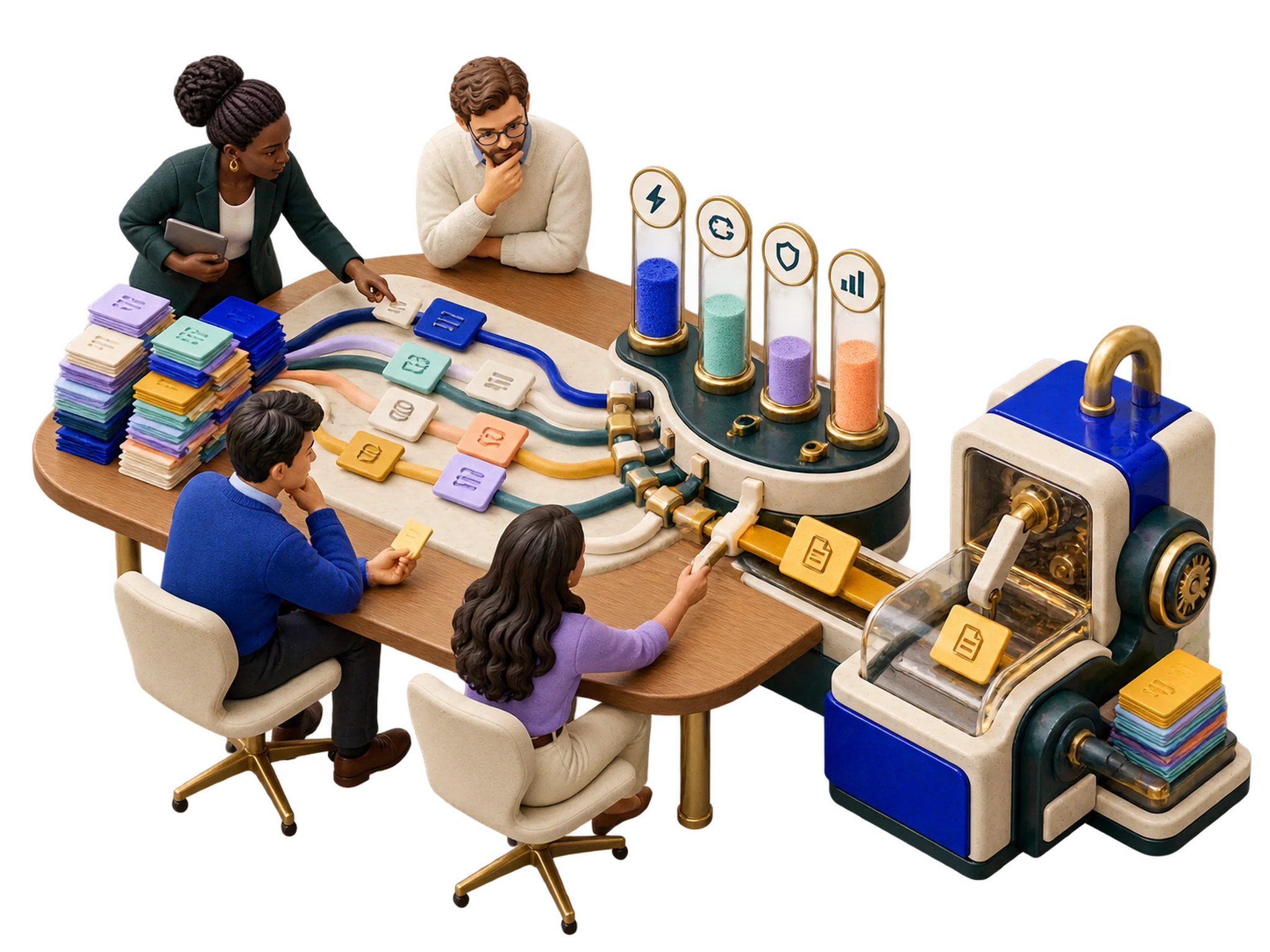 Clay illustration for 10 Business Processes You Should Automate First