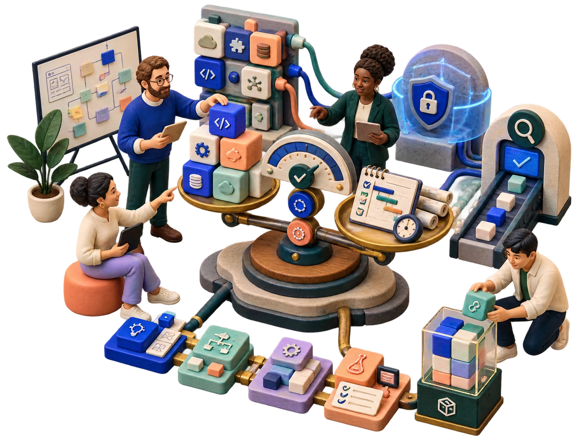 Clay illustration for Custom Software Development Cost in 2026: What Drives the Price