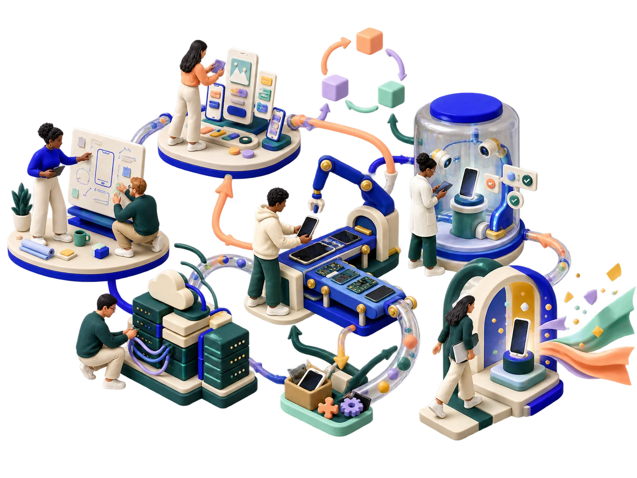 Clay illustration for How Long Does It Take to Build a Mobile App? A Realistic Timeline