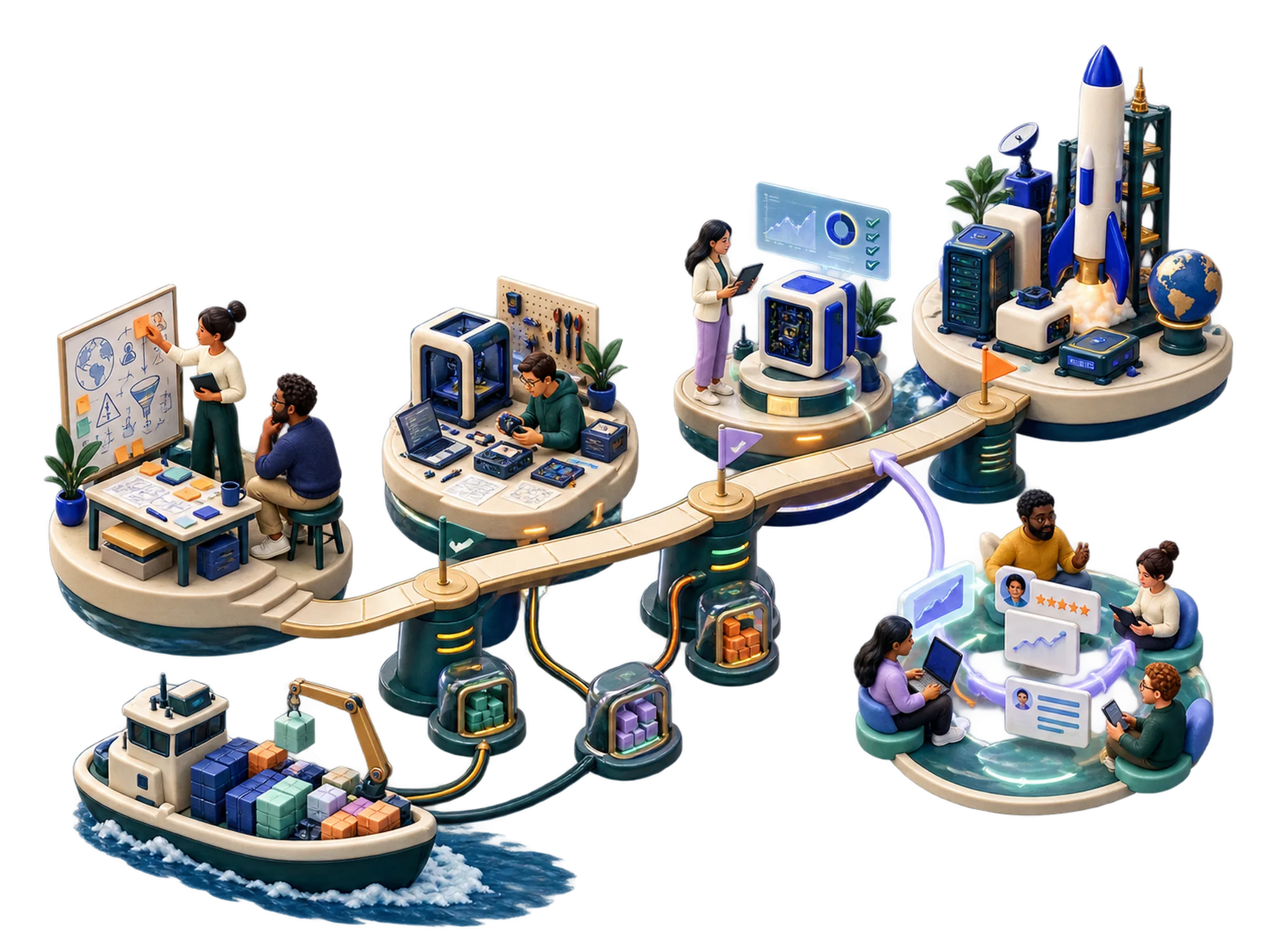 Clay illustration for How to Finance MVP Development Without Burning Your Runway
