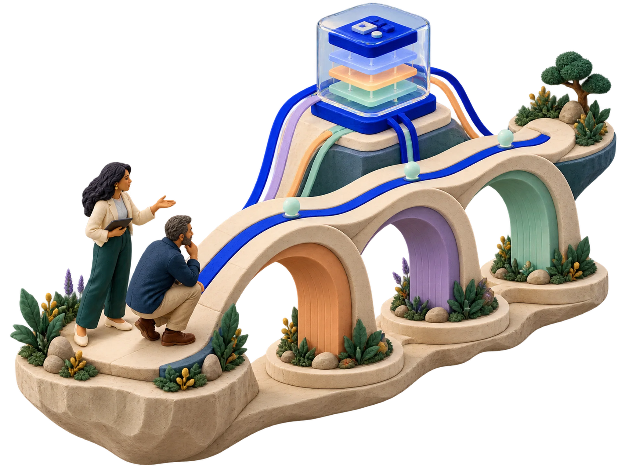 Clay illustration for Financing terms built for founders, not lenders.